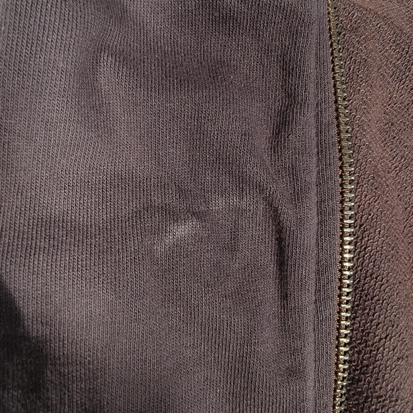 Men’s Sz 10 All Saints Spitafields Brown Cotton Distressed Festival Hooded Vest - Picture 14 of 14